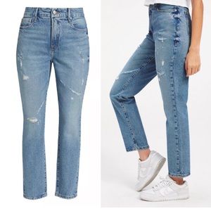 Good American Good Classic High Rise Distressed Jeans Size 8 NWT